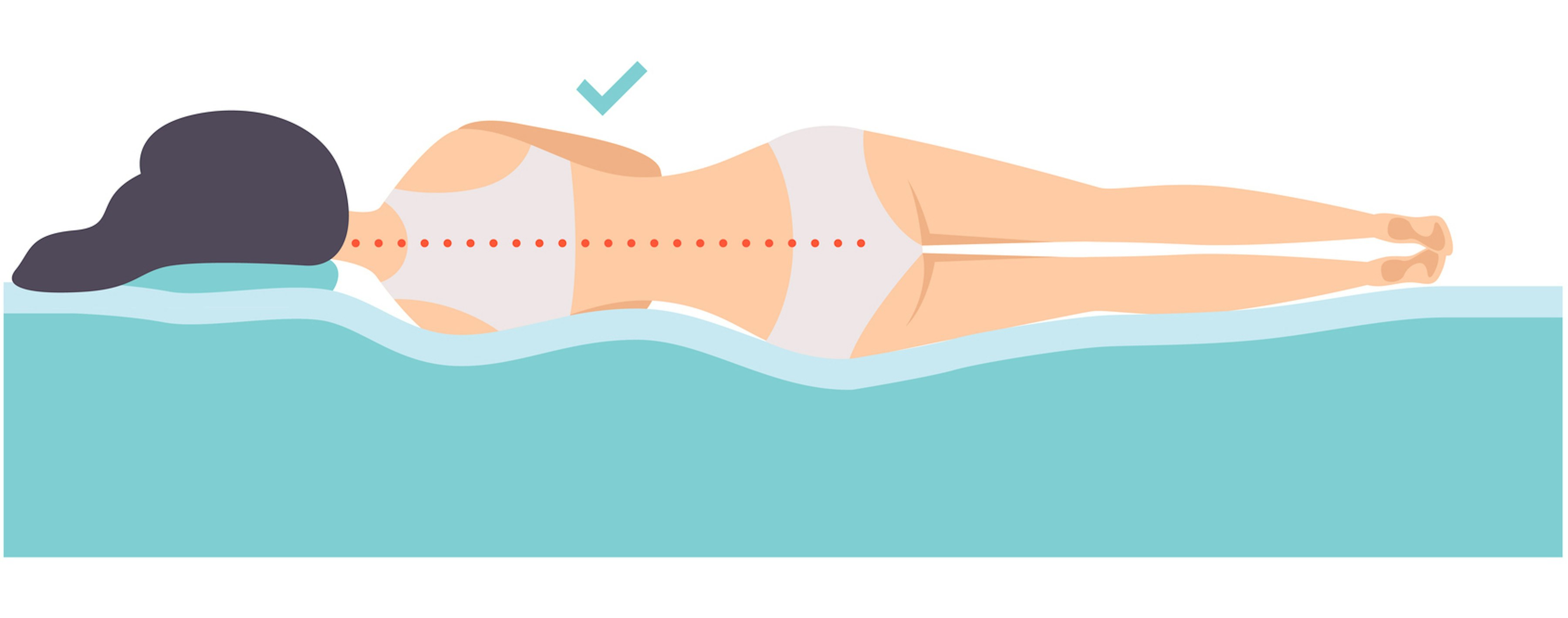 The best sleeping position for lower back pain with Vita Talalay latex mattress